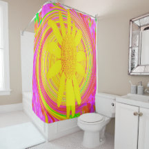 Gelbe Sonnenblume auf einem psychedelischen Swirl