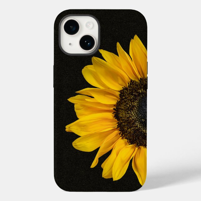 Gelbe Sonnenblume auf Stoff Case-Mate iPhone Hülle (Rückseite)