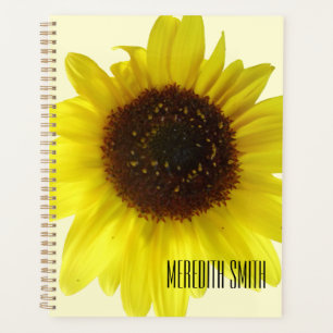 Gelbe Sonnenblume Benutzerdefinierter Name Planer