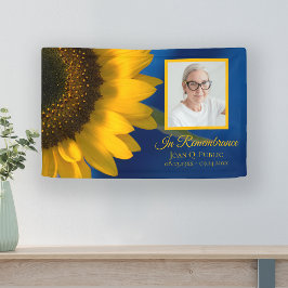 Gelbe Sonnenblume Blauer Feier zur Beerdigung des Banner