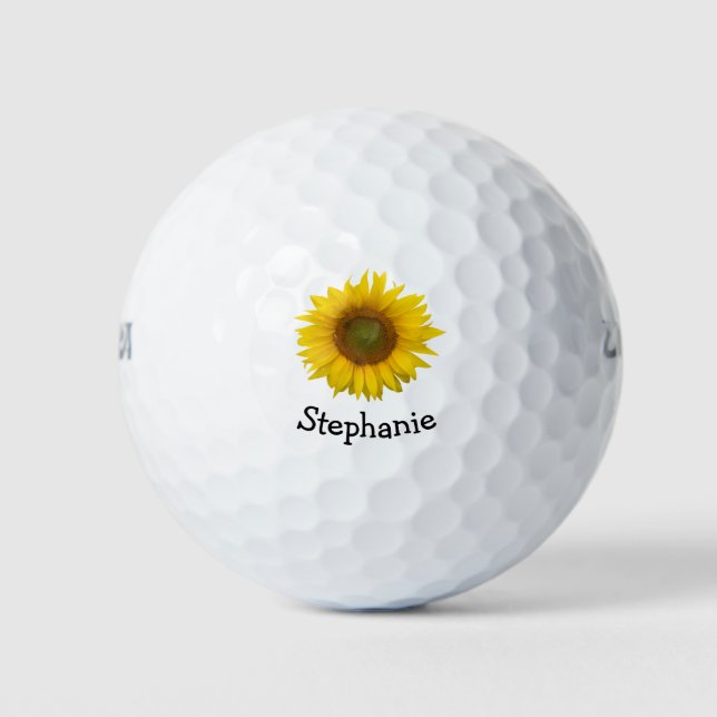 Gelbe Sonnenblume Bloom Golf Ball (Vorderseite)