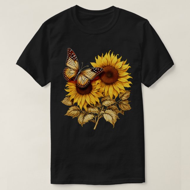 Gelbe Sonnenblume Blume für Liebhaber Posi T-Shirt (Design vorne)