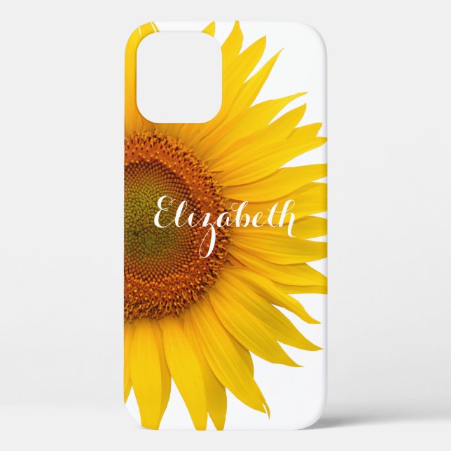 Gelbe Sonnenblume Blume Personalisiert Case-Mate iPhone Hülle (Rückseite)