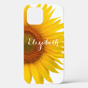 Gelbe Sonnenblume Blume Personalisiert iPhone Hülle