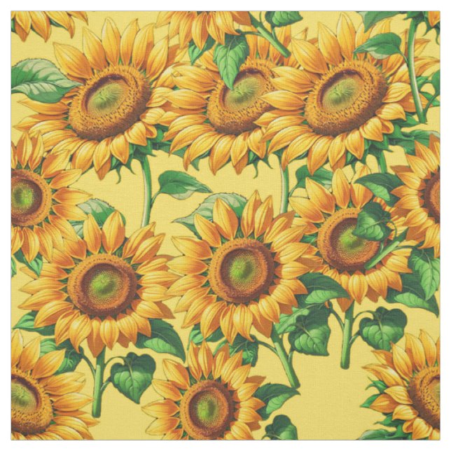 Gelbe Sonnenblume Blumencotgore Muster Textil Stoff (Muster)