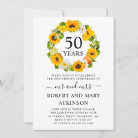 Gelbe Sonnenblume Blüte 50. Hochzeitstag
