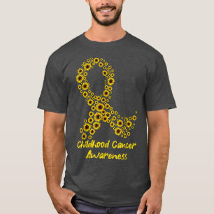 Gelbe Sonnenblume Blüte Kinderkrebs Bewusstsein T-Shirt