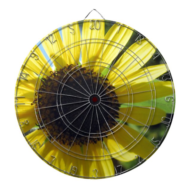 Gelbe Sonnenblume Dartscheibe (vorne)