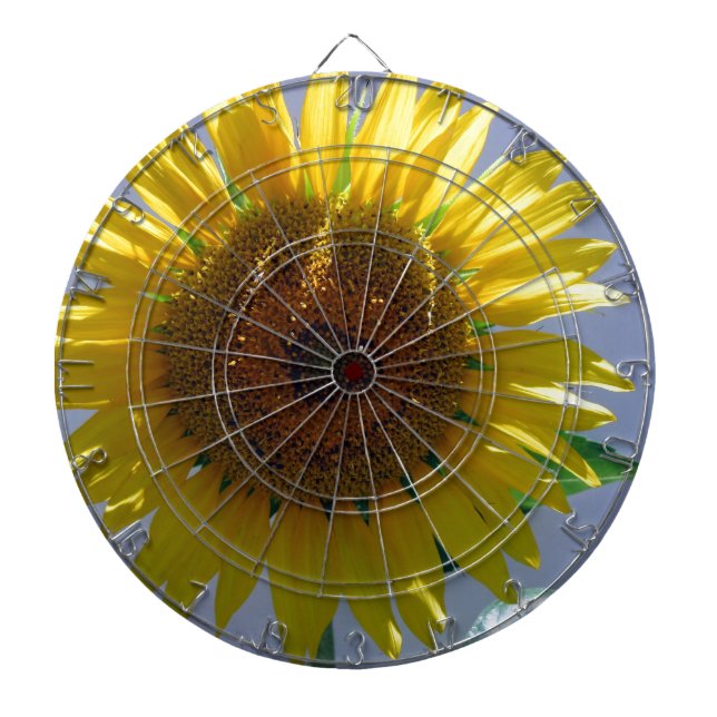 Gelbe Sonnenblume Dartscheibe (vorne)