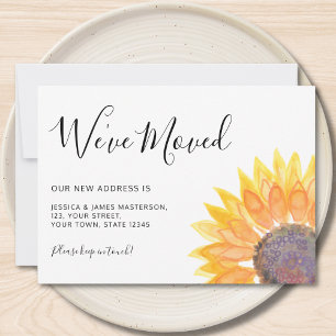 Gelbe Sonnenblume, die wir bewegt haben Ankündigung