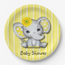 Gelbe Sonnenblume Elephant Babydusche
