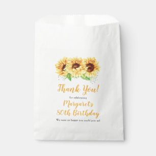 Gelbe Sonnenblume Flora 80. Geburtstag Vielen Dank Geschenktütchen
