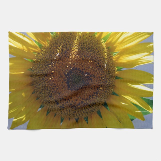 Gelbe Sonnenblume Geschirrtuch (Horizontal)