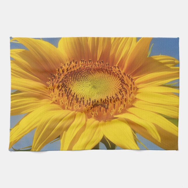 Gelbe Sonnenblume Geschirrtuch (Horizontal)