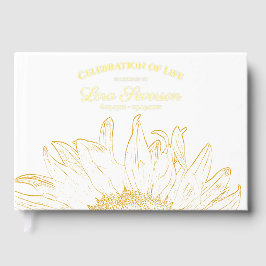 Gelbe Sonnenblume Grafische Feier des Lebens Gästebuch