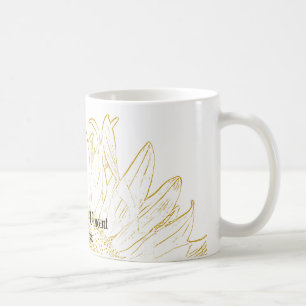 Gelbe Sonnenblume Grafische Hochzeit Tasse