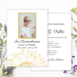 Gelbe Sonnenblume Grafische Todesursache Einladung