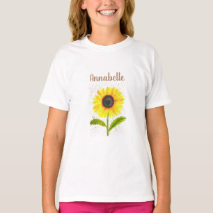 Gelbe Sonnenblume gürmisch Personalisierte Blütenb T-Shirt
