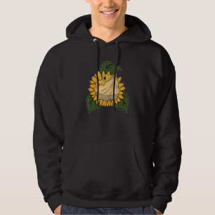 Gelbe Sonnenblume Hausbesitzerin Lizard Reptile Ba Hoodie