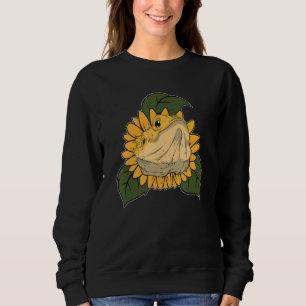 Gelbe Sonnenblume Hausbesitzerin Lizard Reptile Ba Sweatshirt