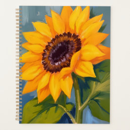 Gelbe Sonnenblume Helle Wasserfarbe Floral Planer