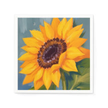 Gelbe Sonnenblume Helle Wasserfarbe Floral