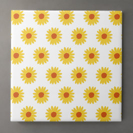 Gelbe Sonnenblume Hübsch Retro Y2K Muster Fliese
