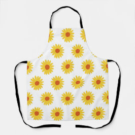 Gelbe Sonnenblume Hübsch Retro Y2K Muster Schürze