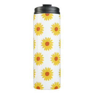 Gelbe Sonnenblume Hübsch Retro Y2K Muster Thermosbecher