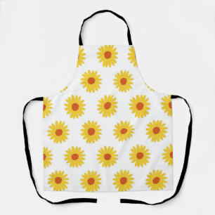 Gelbe Sonnenblume Hübsches Retro Y2K Muster Schürze