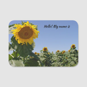 Gelbe Sonnenblume-Land-Art Namensschild