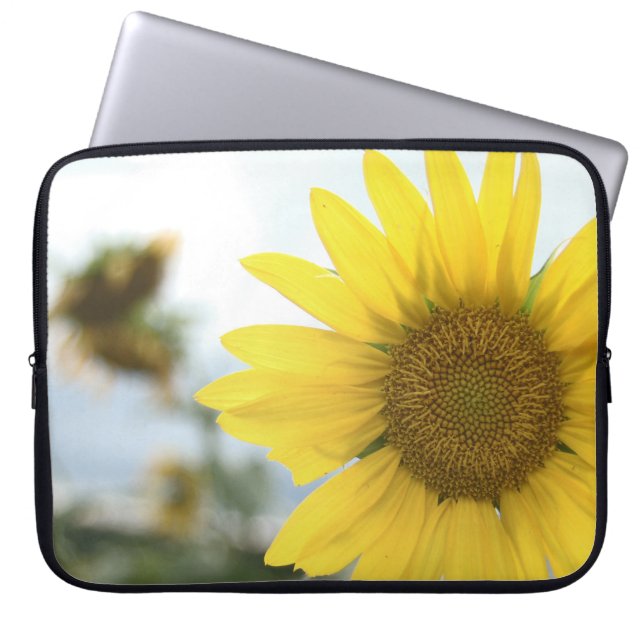 Gelbe Sonnenblume Laptopschutzhülle (Vorderseite)