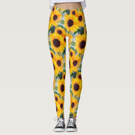 Gelbe Sonnenblume Leggings
