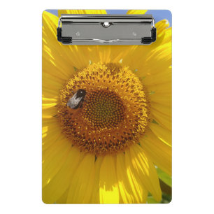 Gelbe Sonnenblume Mini Klemmbrett