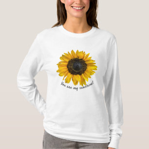 Gelbe Sonnenblume mit Zitat T-Shirt