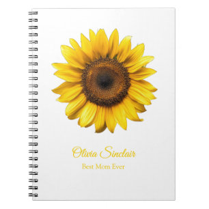 Gelbe Sonnenblume Muttertag Personalisiert Notizblock