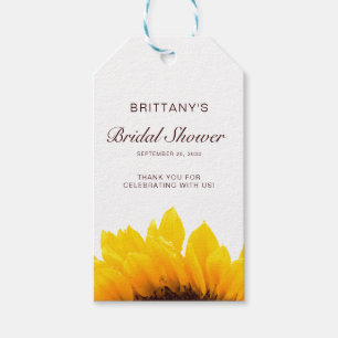 Gelbe Sonnenblume Name Skript Modernes Brautparty Geschenkanhänger
