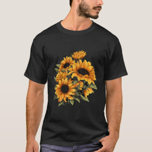 Gelbe Sonnenblume Niedlich Sommer Blume Sonne Blum T-Shirt