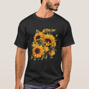 Gelbe Sonnenblume Niedlicher Sommer Blume Sonne Bl T-Shirt