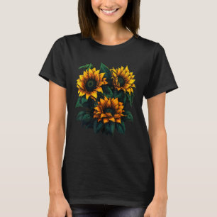 Gelbe Sonnenblume Niedlicher Sommer Blume Sonne Bl T-Shirt