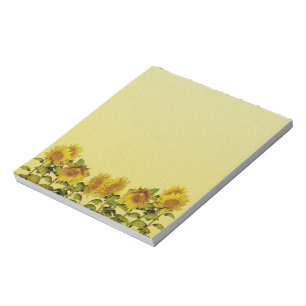 Gelbe Sonnenblume Notepad Notizblock
