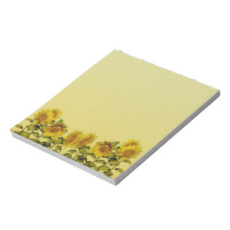 Gelbe Sonnenblume Notepad Notizblock