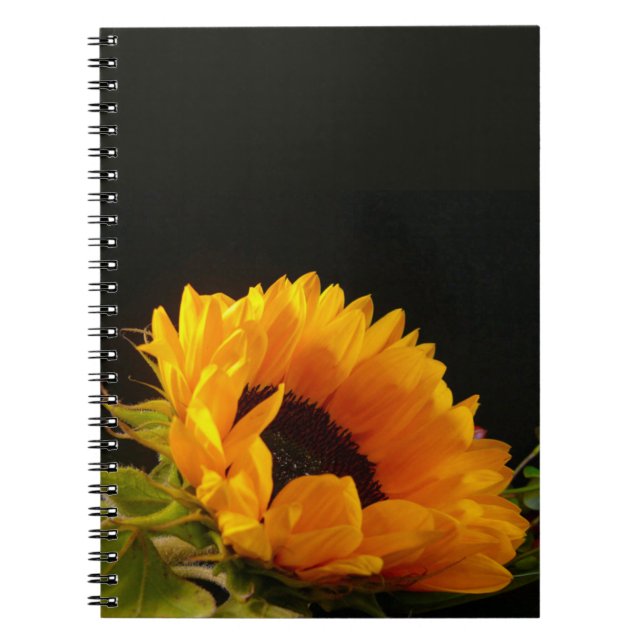 Gelbe Sonnenblume Notizblock (Vorderseite)