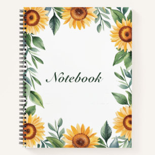 Gelbe Sonnenblume Notizbuch