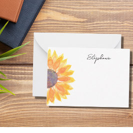 Gelbe Sonnenblume Personalisiert Mitteilungskarte
