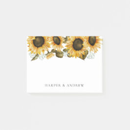 Gelbe Sonnenblume Post-it Klebezettel