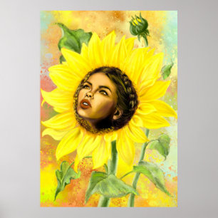 Gelbe Sonnenblume Poster