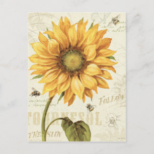 Gelbe Sonnenblume Postkarte