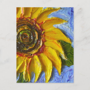 Gelbe Sonnenblume Postkarte