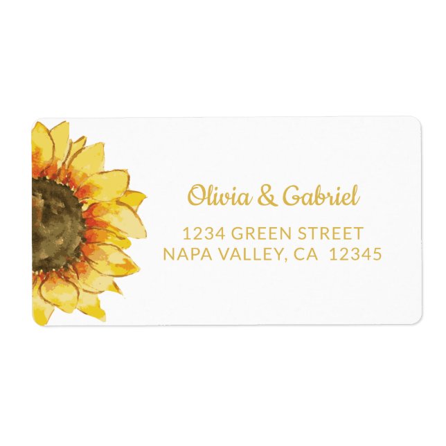 Gelbe Sonnenblume. Rustikale Hochzeitssendung (Vorne)